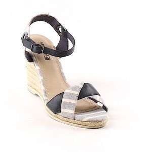 Sperry Top Sider Sandal Wedge in Navy